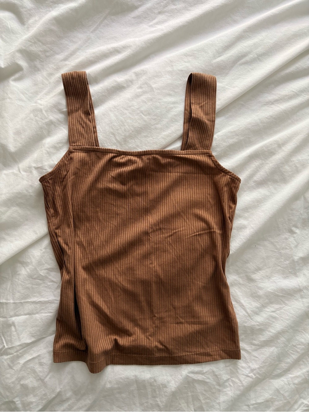 Ribbed Square Neck Tank